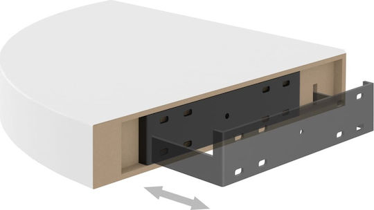Γωνιακά Ράφια Λευκά (2τμχ) 25x25x3.8εκ.
