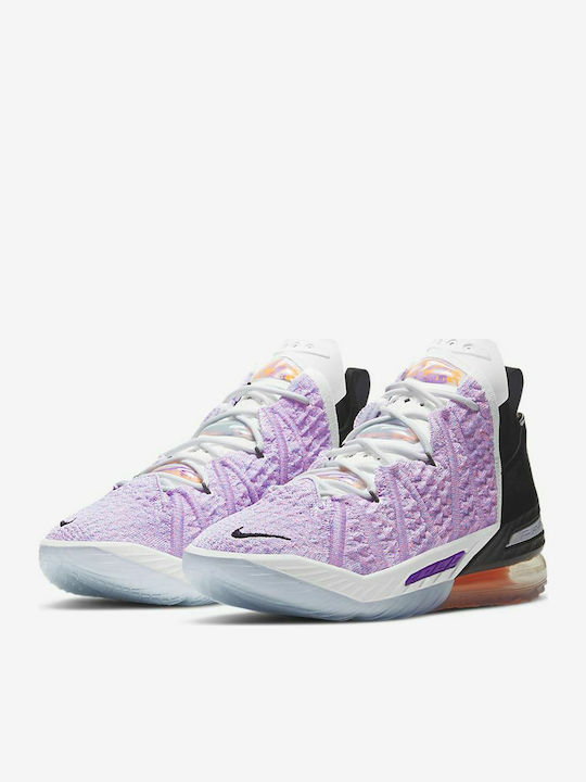 LeBron 18 Висока Баскетболни обувки Лилав