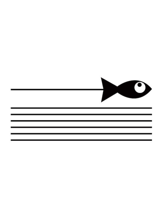Decorative Sticker Wall Cat & Fish 1pcs 45x35cm Ango