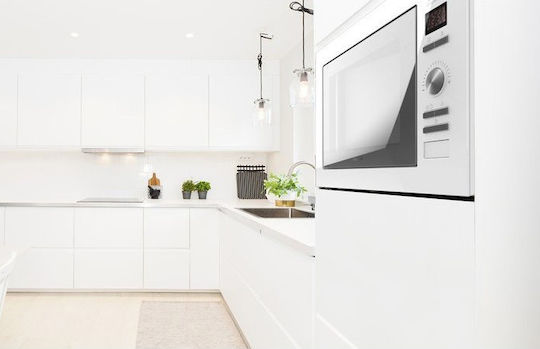 Cecotec Grandheat 2590 Εντοιχιζόμενος Φούρνος Μικροκυμάτων με Grill 25lt Λευκός