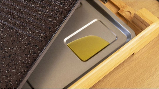 Cecotec Tasty & Gril Mixstone Tabletop Electric Grill Smooth and Ribbed Plate 2000W with Adjustable Thermostat 37.5cmx24.5cmcm