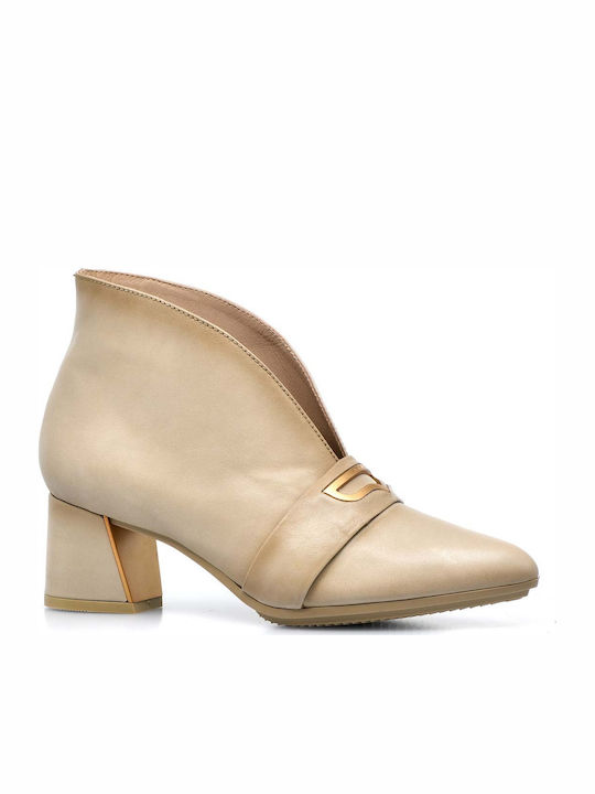 Hispanitas Leder Damen Knöchelstiefel Beige