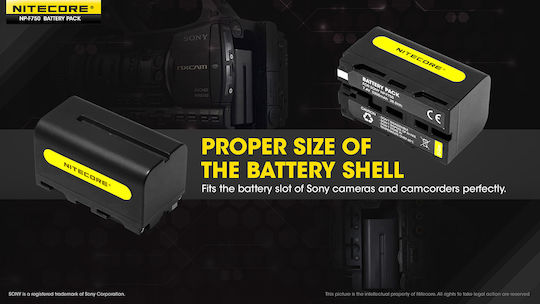 NiteCore Батерия за видеокамера NP-F750 9060110790 Литиево-йонна Li-ion
