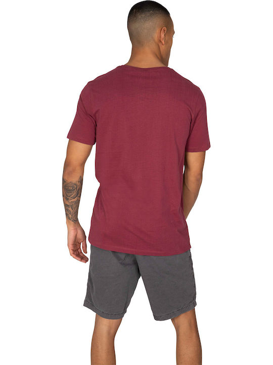 Protest Prindal Men's Short Sleeve T-shirt Burgundy