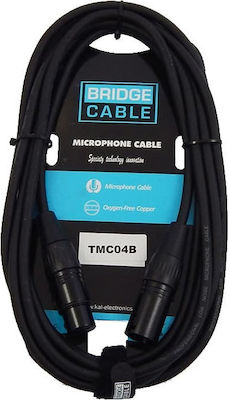 Bridgecable Kabel XLR-Stecker - XLR-Buchse Schwarz 3m (TMC04B)