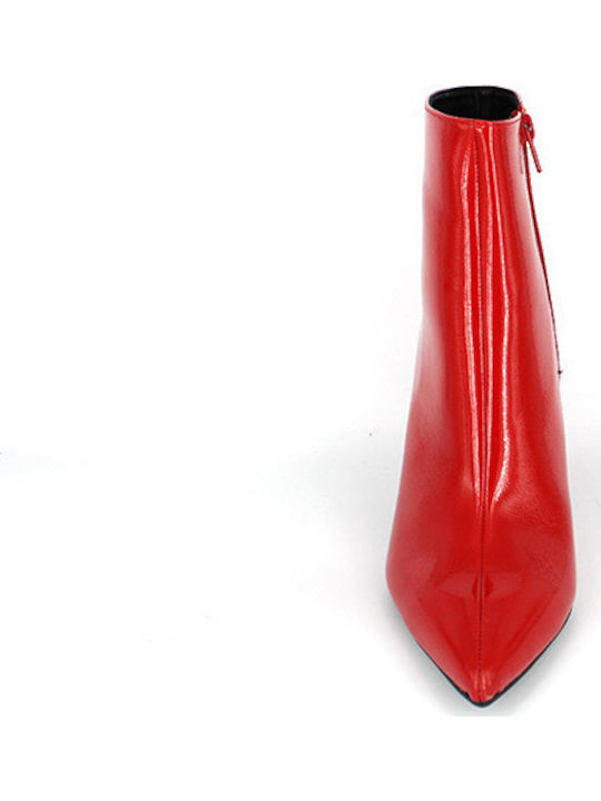 1717 Stiefeletten Damen aus Lackleder Rot