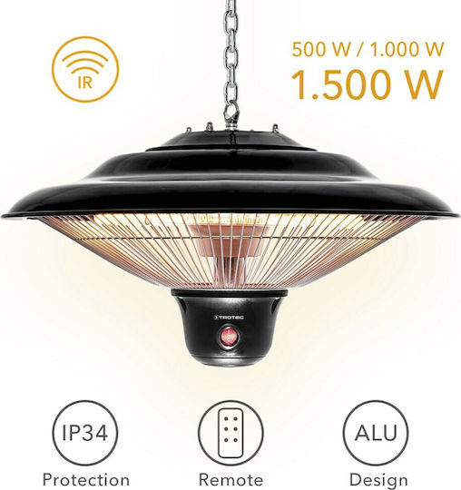 Trotec IR 1500 SC Hanging Electric Mirror Infrared Quartz with Power 1.5kW