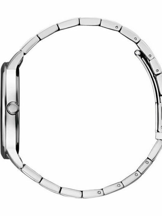 Citizen Ανδρικό Ρολόι 41mm Μπαταρίας με Ασημί Μεταλλικό Μπρασελέ