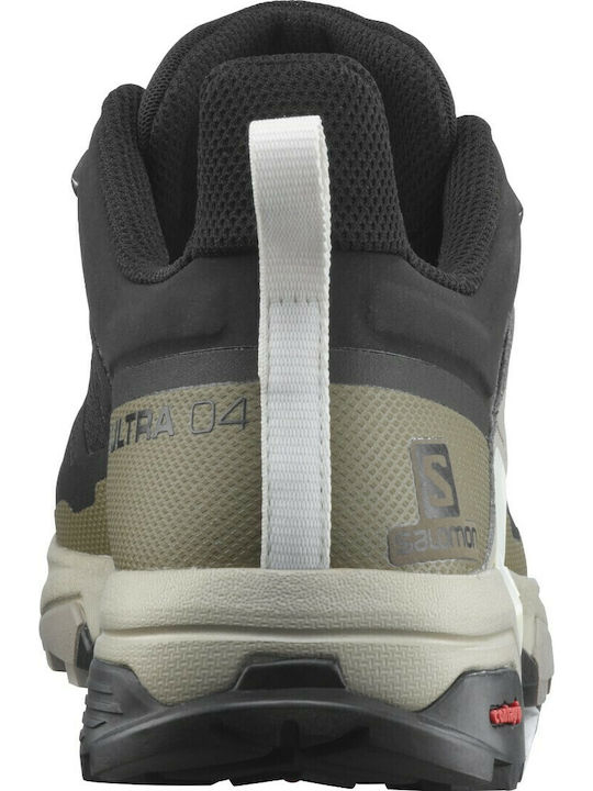 Salomon X Ultra 4 GTX Men's Hiking Shoes Waterproof with Gore-Tex Membrane Black / Vintage Kaki / Vanilla Ice