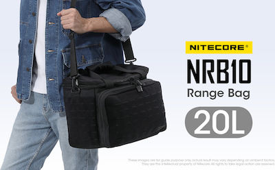 NiteCore Range Bag Στρατιωτικό Τσαντάκι Ώμου σε Μαύρο χρώμα 20lt