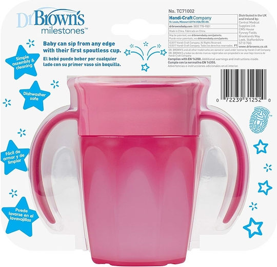 Dr. Brown's Baby Cup made of Plastic Pink 200ml for 6m+m+