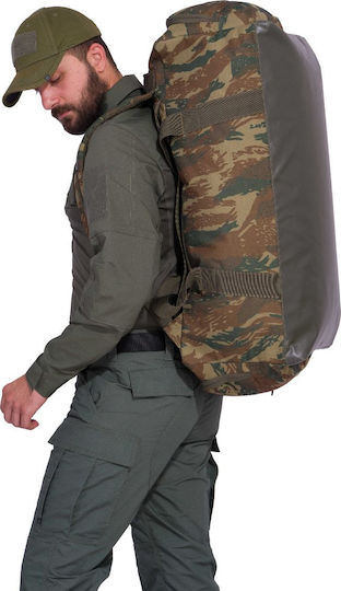 Pentagon Sas Military Travel Backpack Made of Polyester Greek Variation Camo 70lt