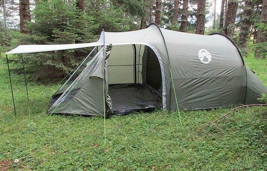 Coleman Coastline 3 Plus Camping Tent Tunnel Green 4 Seasons for 3 People 440x200x150cm
