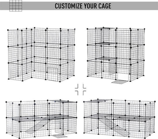 Pawhut Rodent Cage Multifunctional Cage - Pet Training Park 146x73x73cm 146x73x73cm