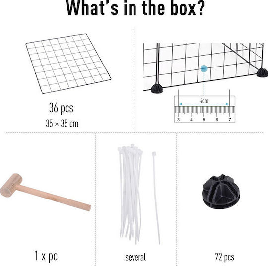 Pawhut Rodent Cage Multifunctional Cage - Pet Training Park 146x73x73cm 146x73x73cm