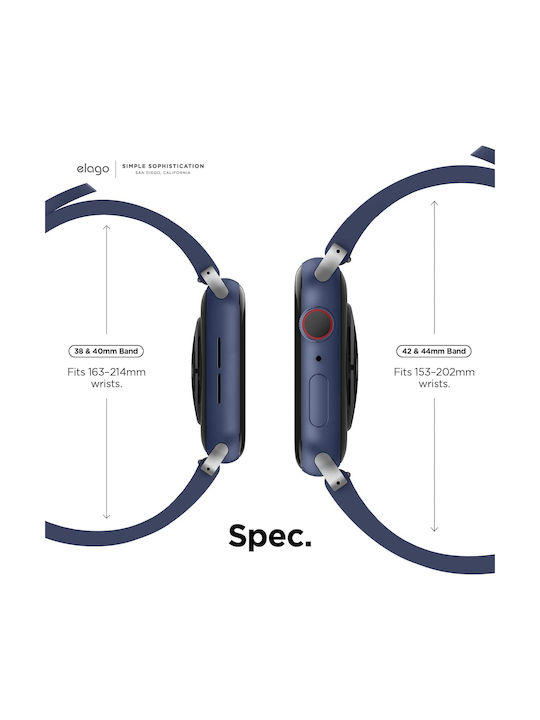 Elago Fluoro Rubber Premium Λουράκι Σιλικόνης Jean Indigo (Apple Watch 42/44/45mm)