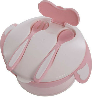 Kikka Boo Kinder-Essensbehälter-Set Bowl 4 in 1 aus Kunststoff Rosa 3Stück 31302040069