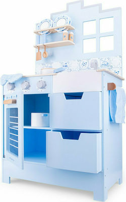 New Classic Toys Kids Kitchen Delft made of Wood for 3+ Years Old 103 cm.