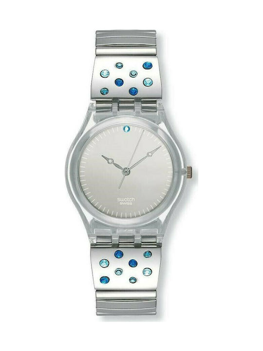 Swatch Sparkling Day Μεταλλικό Μπρασελέ Ασημί 17mm