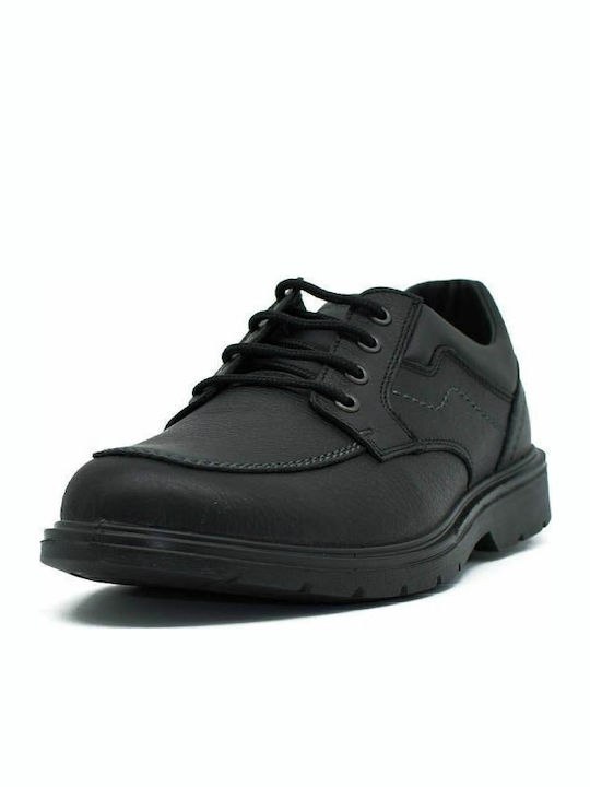 Leder Herren Freizeitschuhe Anatomisch Schwarz