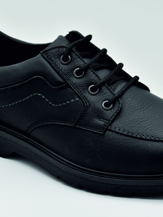 Leder Herren Freizeitschuhe Anatomisch Schwarz