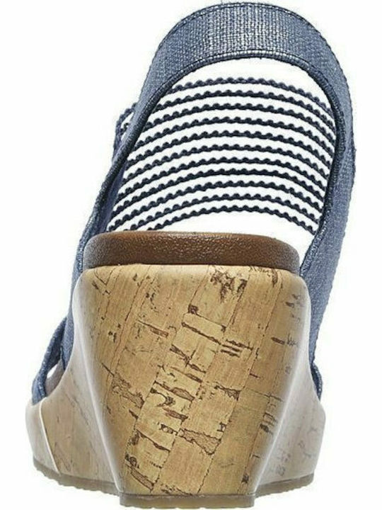 Beverlee Damenplattformen Marineblau