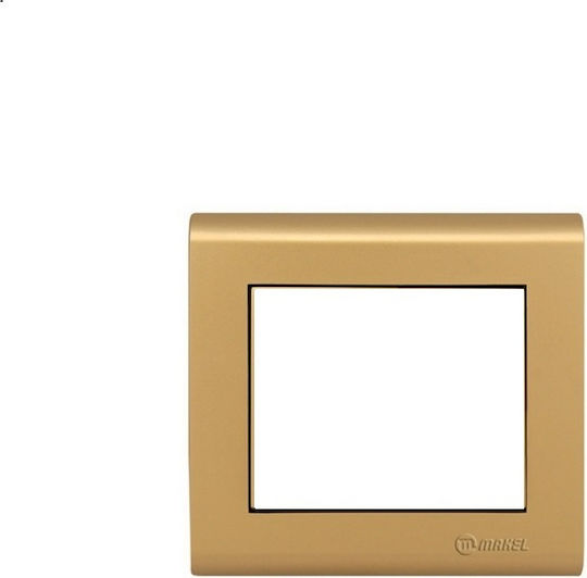 Makel Manolya Switch Frame 1 Position Vertical Installation in Gold Color 41057701