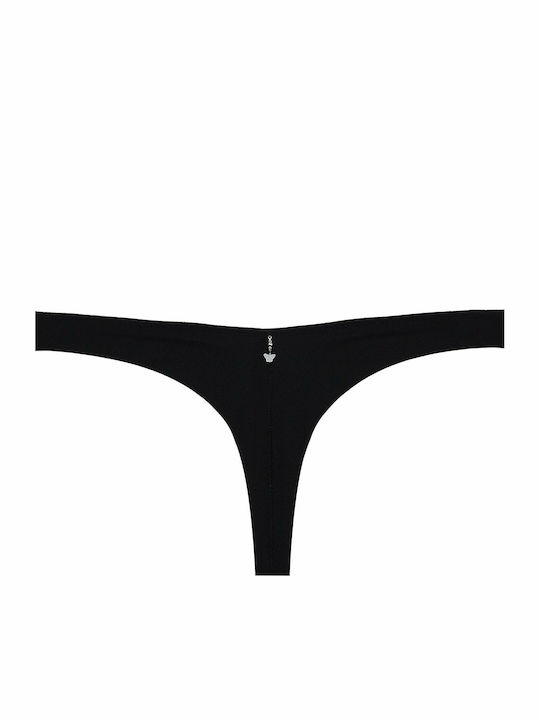 Luna Women's String with Lace Black