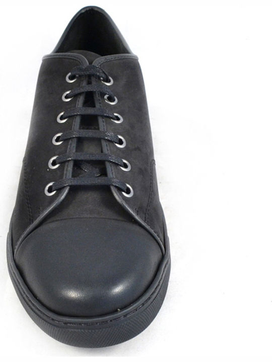 8542 Leder Herren Freizeitschuhe Schwarz