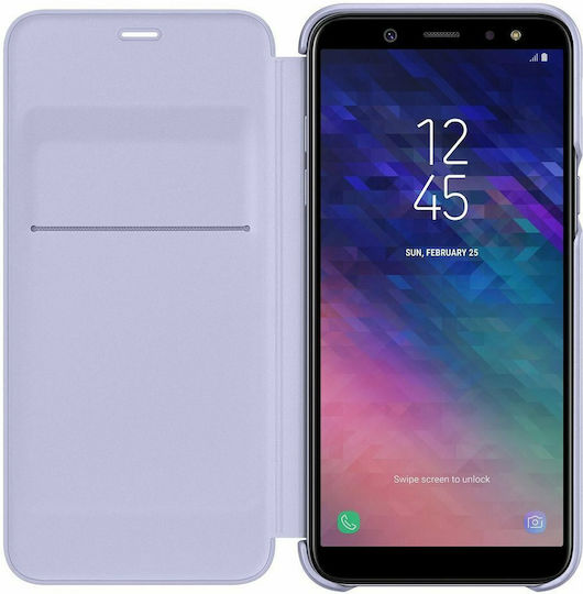 Samsung Cover Book Plastic Purple (Galaxy A6 2018)
