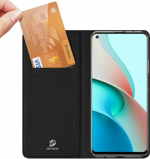 Dux Ducis Skin Pro Book Synthetic Leather 0.5mm Black (Redmi Note 9T)