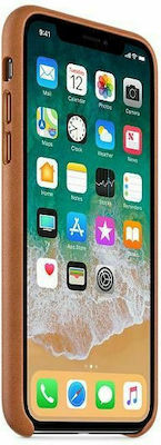 Apple Leather Case Saddle Brown (iPhone Xs)