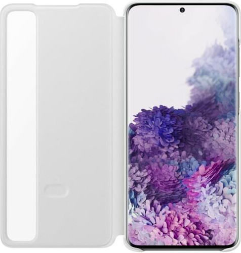 Samsung Clear View Cover Book Piele artificială / Plastic Alb (Galaxy S20+)