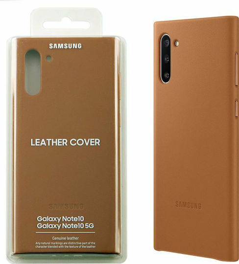 Samsung Leather Cover Back Cover Leather Brown (Galaxy Note 10)