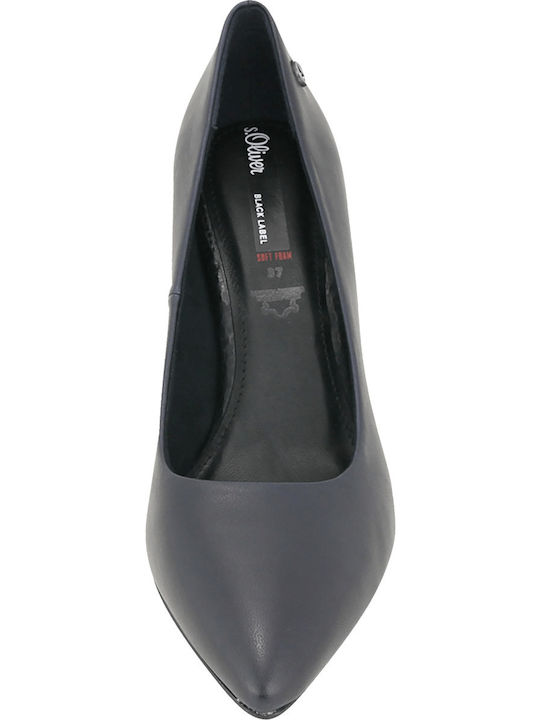 Anatomic Pointed Toe Navy Blue Heels