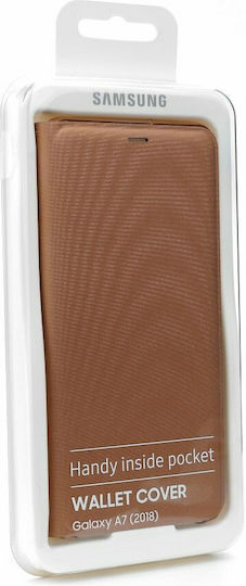 Samsung Book Synthetic Leather Gold (Galaxy A7 2018)