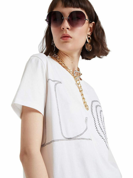 Paris Γυναικείο T-shirt Λευκό