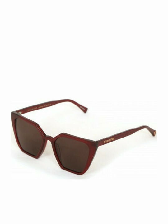 Zeus & Dione Alkistis Women's Sunglasses with Brown Plastic Frame and Brown Lens