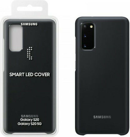 Samsung Umschlag Rückseite Kunststoff Schwarz (Galaxy S20)