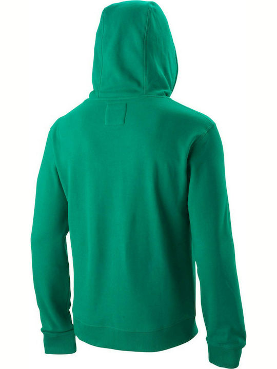 Wilson Script Men's Sweatshirt with Hood and Pockets Green