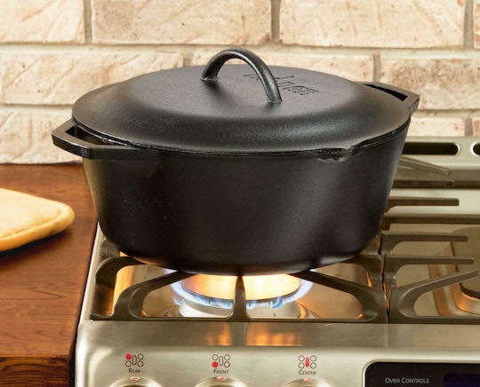 Lodge Deep Cast Iron Pot 6.62lt 32cm