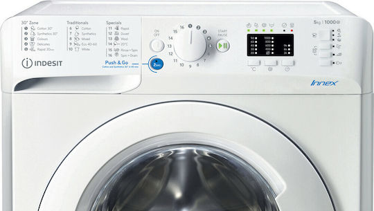 Indesit BWSA 51051 W EE N Πλυντήριο Ρούχων 5kg 1000 Στροφών F162081