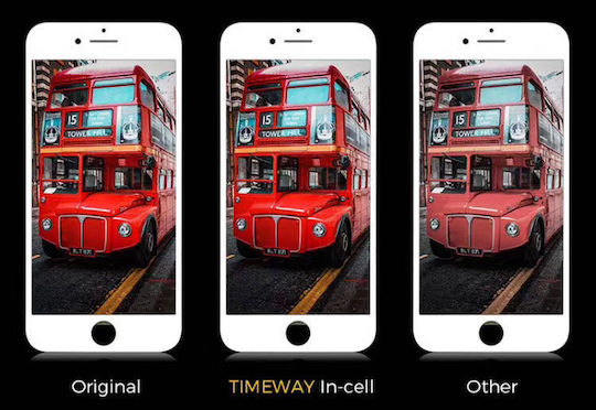 Timeway Οθόνη με Μηχανισμό Αφής για iPhone 7 Plus (Μαύρο)