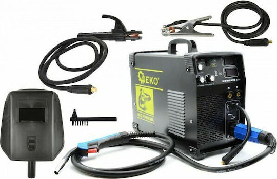 Geko G80096 Welding Machine MIG / TIG / MMA / FCAW with Maximum Welding Current 220A and Duty Cycle 60%