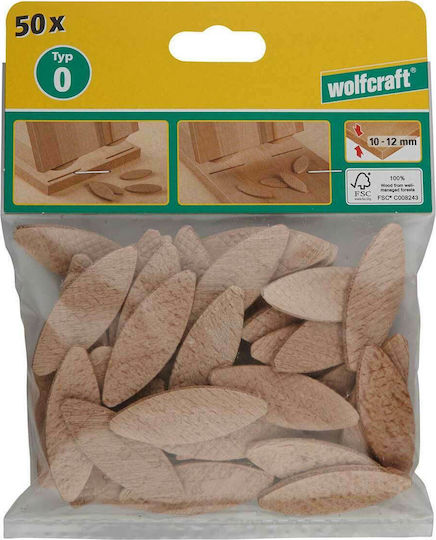 Wolfcraft Biscuit Dowels No.0 50pcs 2921000