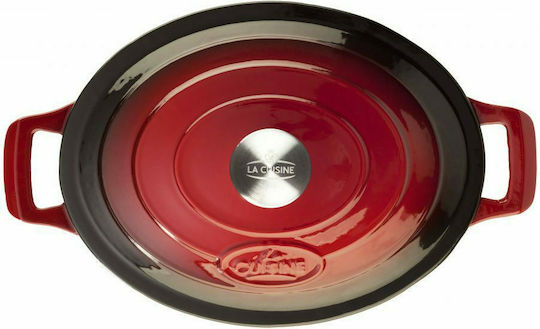 La Cuisine Tiefer Topf aus Gusseisen 4.75Es / 29cm Red