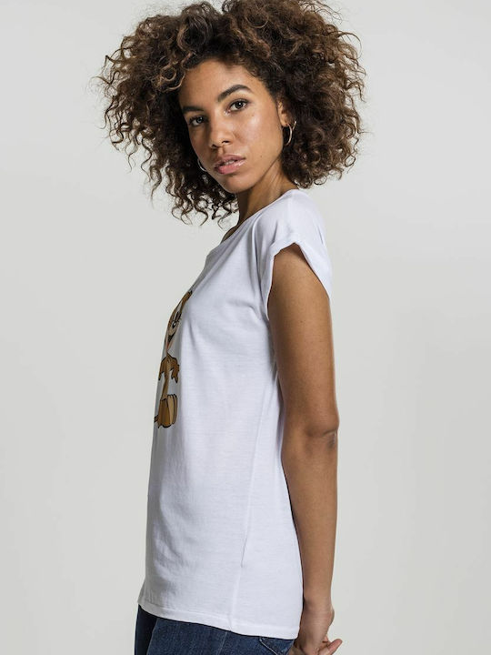 Tom & Jerry Damen T-Shirt Weiß