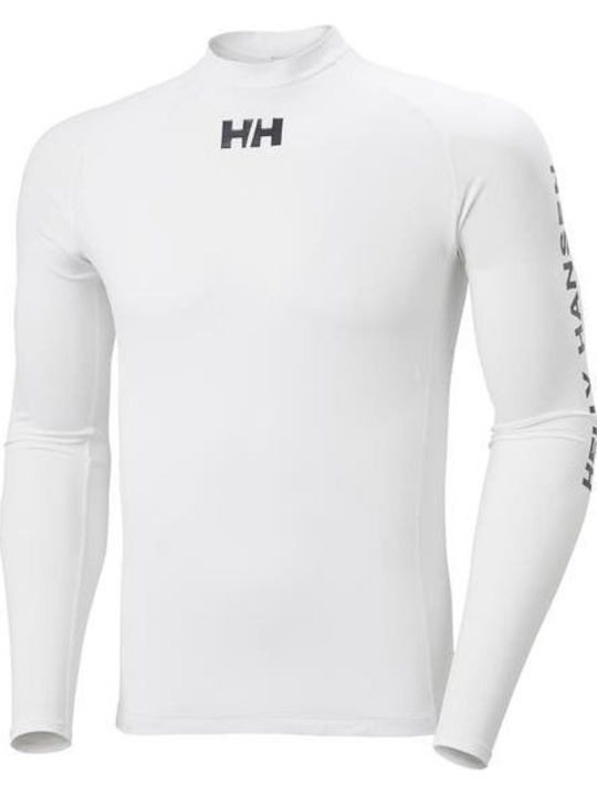 Helly Hansen Waterwear UPF 50+ Ανδρική Μακρυμάνικη Αντηλιακή Μπλούζα Λευκή