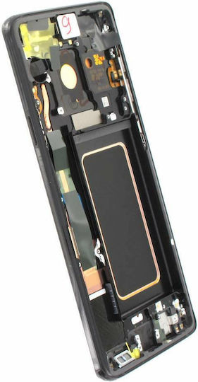 Samsung Οθόνη mit Touch-Mechanismus und Rahmen für Galaxy S9+ (Schwarz)