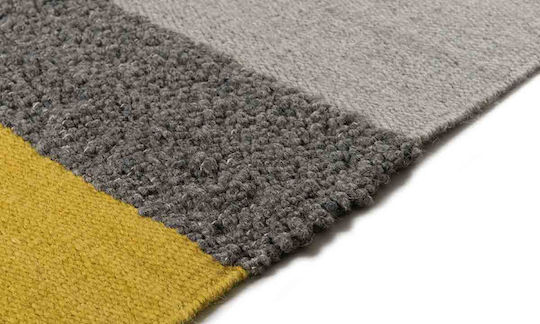 Tapicap Cannia Handgefertigt Teppich Rechteckig Wolle Grey-yellow